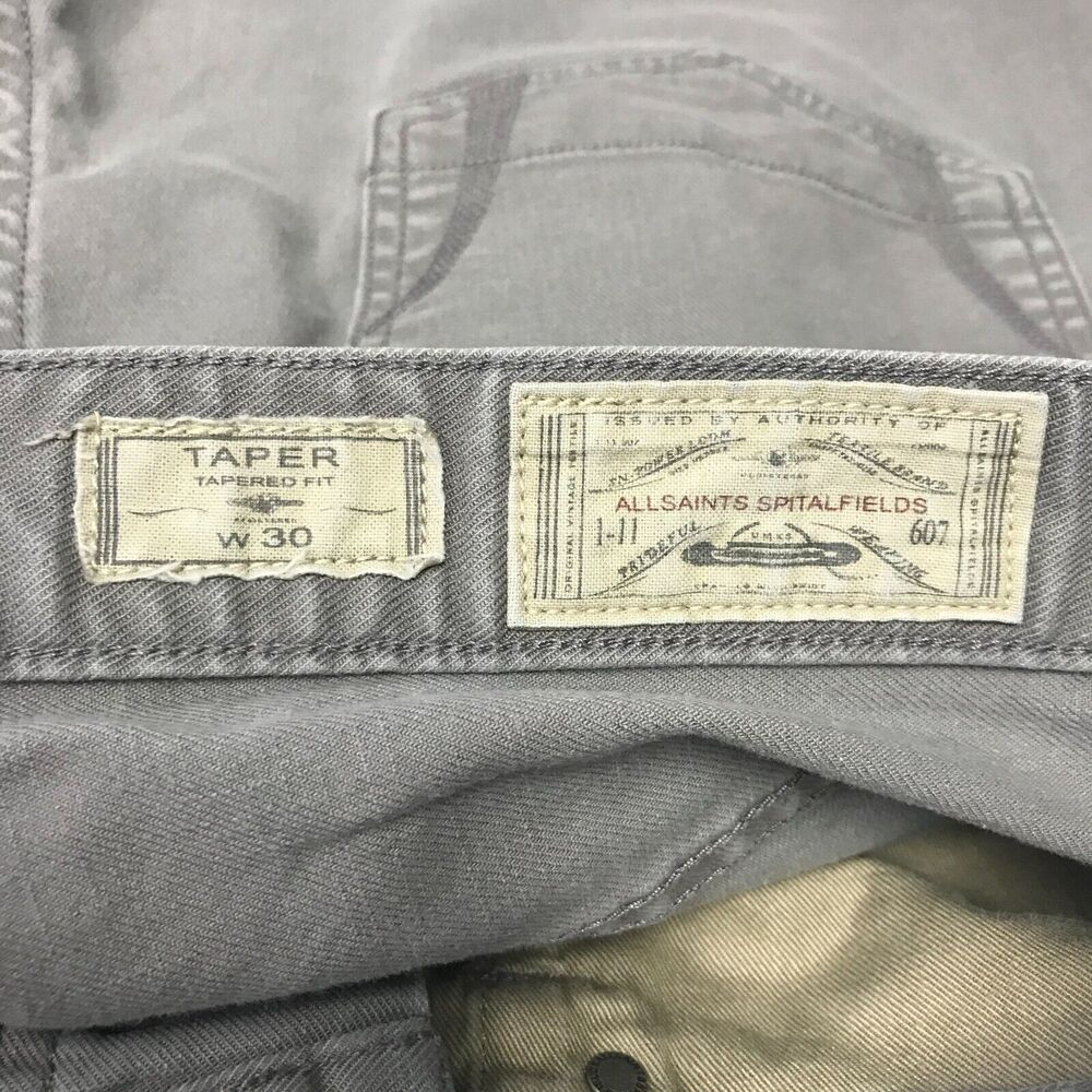Allsaints Spitafields Sodium Taper Jean Mens 30 Waist 26 Inseam Button Fly - Picture 6 of 13